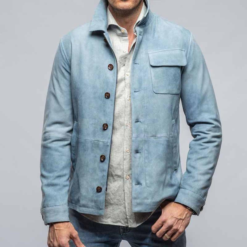 Soft-Brushed Slim Fit Button Jacket