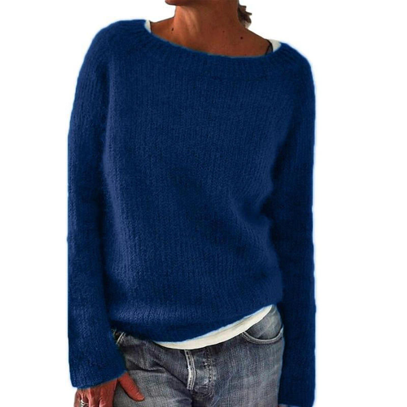 Soft Knitted Pullover With Relaxed Fit