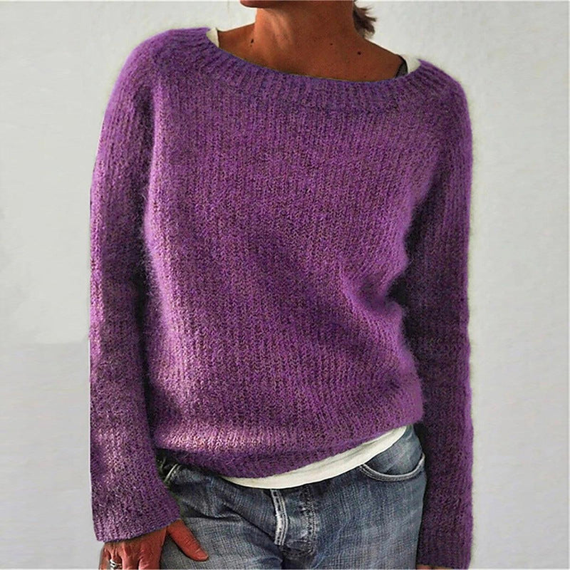 Soft Knitted Pullover With Relaxed Fit