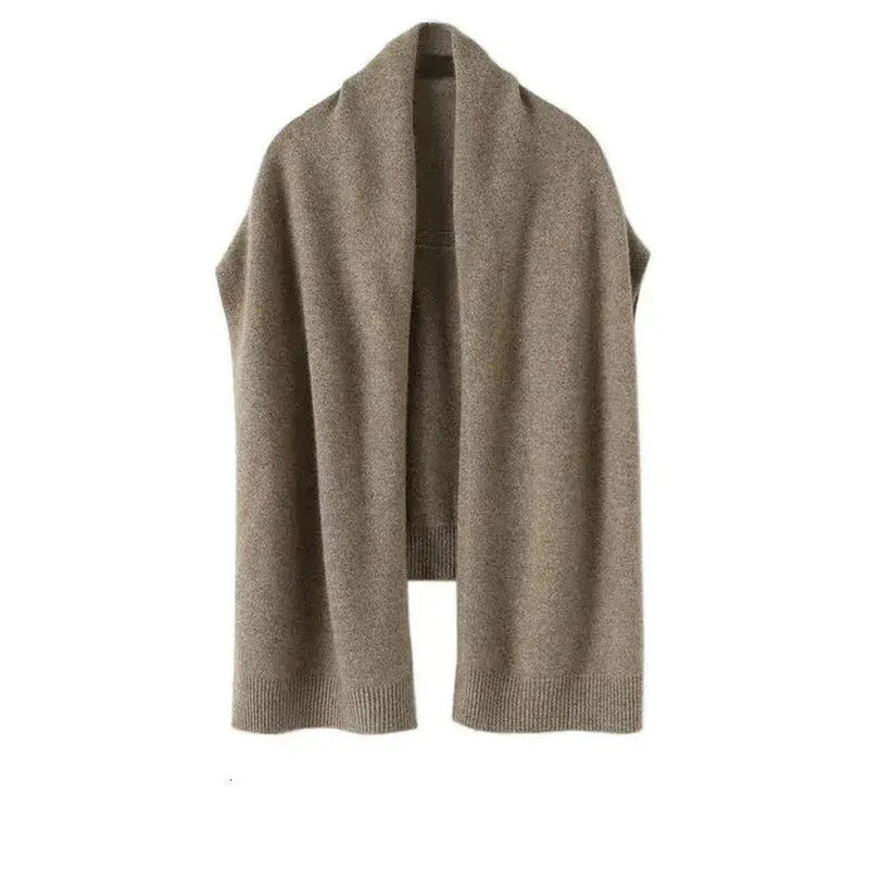 Soft Knitted Wrap Scarf - Versatile Autumn And Winter Accessory