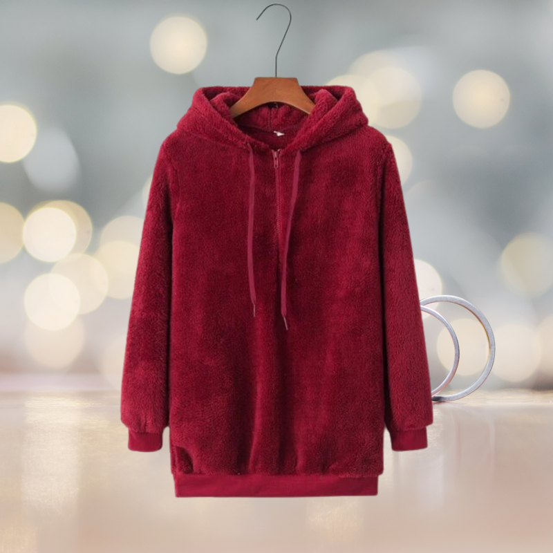 Soft Women&#39;s Hoodie Jacket For Autumn With Hood And Relaxed Fit