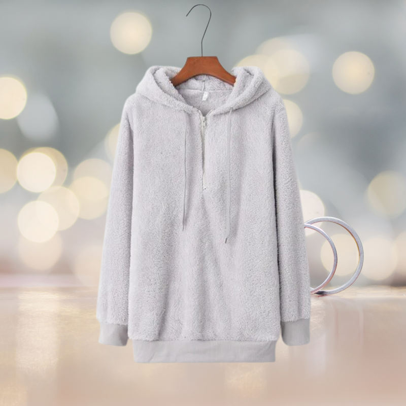 Soft Women&#39;s Hoodie Jacket For Autumn With Hood And Relaxed Fit