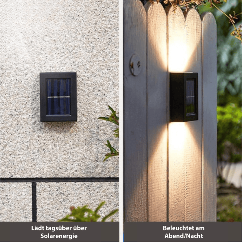 Solar-Powered LED Outdoor Wall Lights, Weatherproof