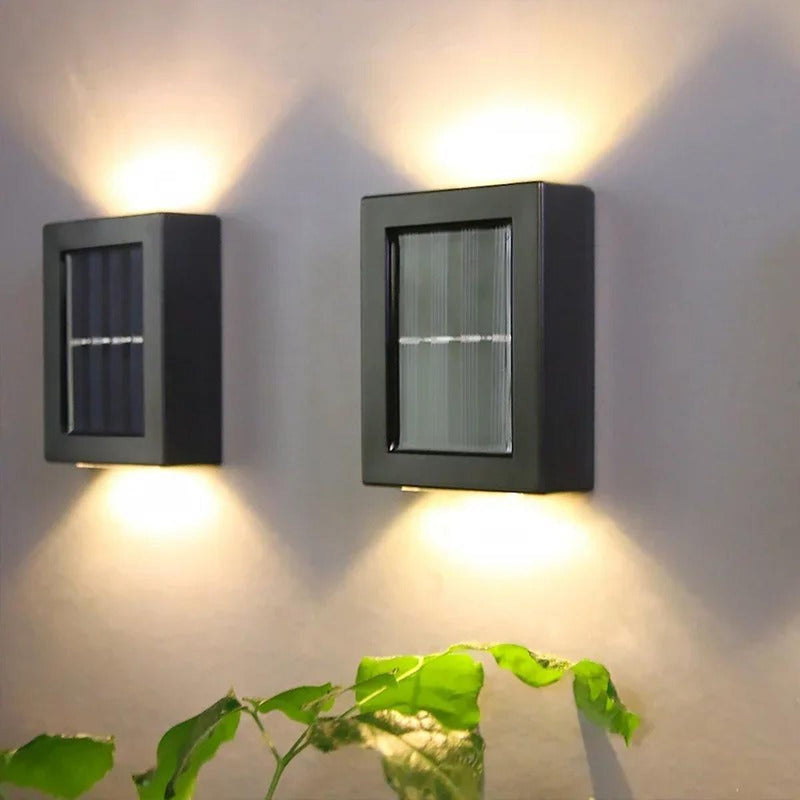 Solar-Powered LED Outdoor Wall Lights, Weatherproof