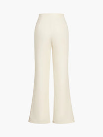 Solid Tube Top With Wide Leg Pants Set