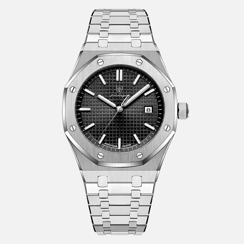 Sophisticated Stainless Steel Men&#39;s Watch With Minimalist Dial
