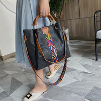 Spacious PU Leather Everyday Tote Bag
