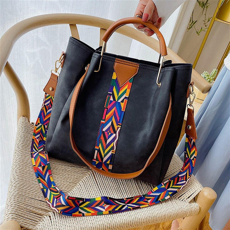 Spacious PU Leather Everyday Tote Bag