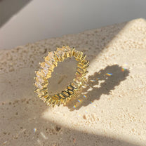 Sparkling Baguette Crystal Ring