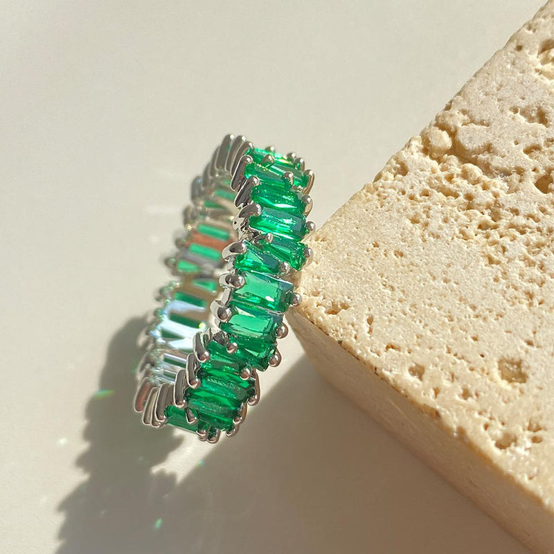 Sparkling Baguette Crystal Ring