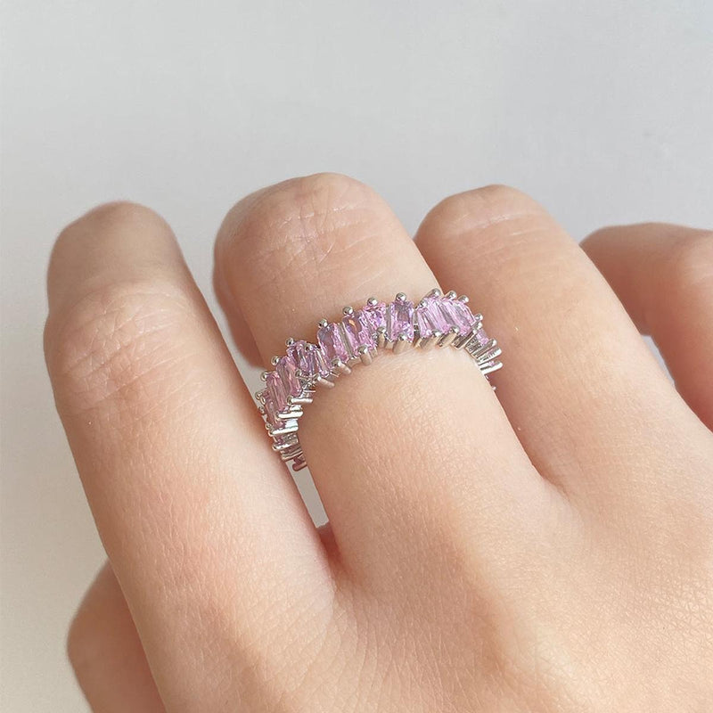 Sparkling Baguette Crystal Ring