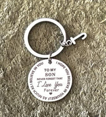 Stainless Steel Keychain With Heartfelt Message