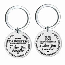 Stainless Steel Keychain With Heartfelt Message