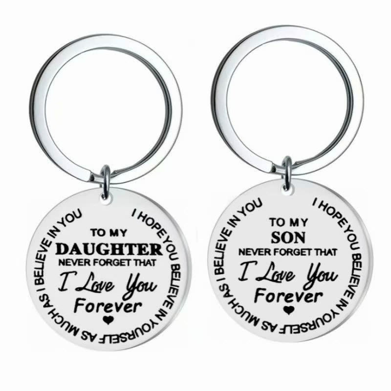 Stainless Steel Keychain With Heartfelt Message