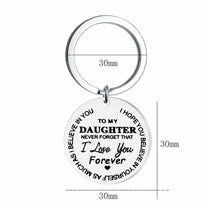 Stainless Steel Keychain With Heartfelt Message