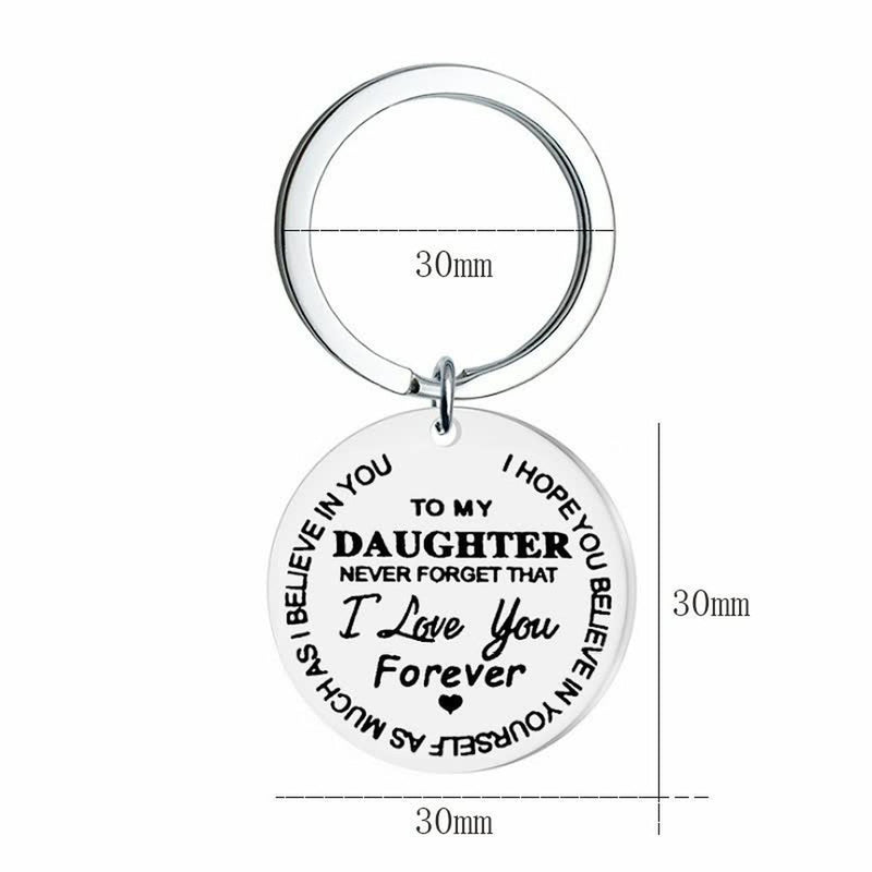 Stainless Steel Keychain With Heartfelt Message