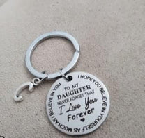 Stainless Steel Keychain With Heartfelt Message