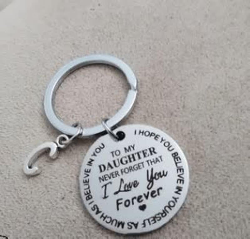 Stainless Steel Keychain With Heartfelt Message