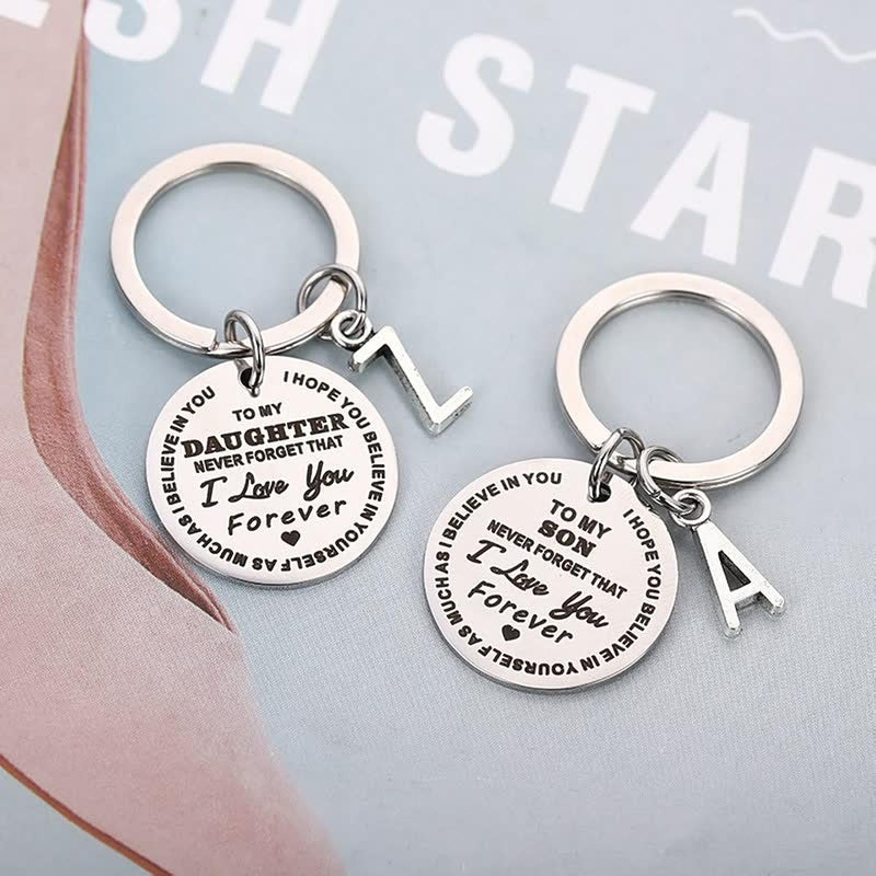 Stainless Steel Keychain With Heartfelt Message