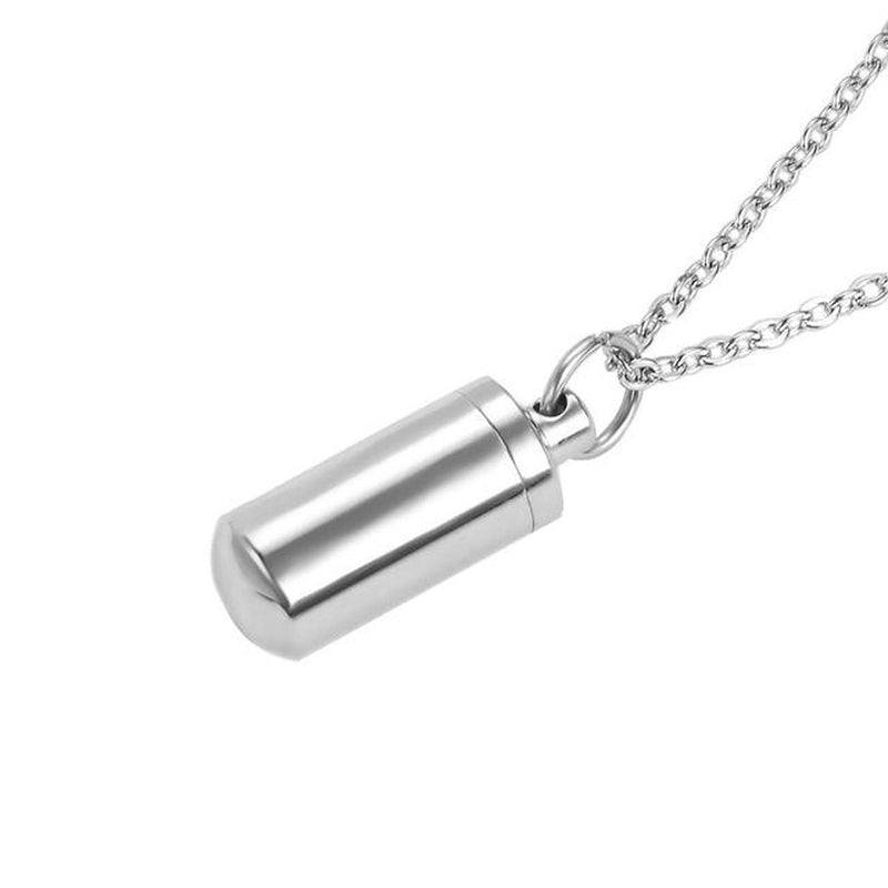 Stainless Steel Urn Necklace For Ashes With Funnel And Scoop