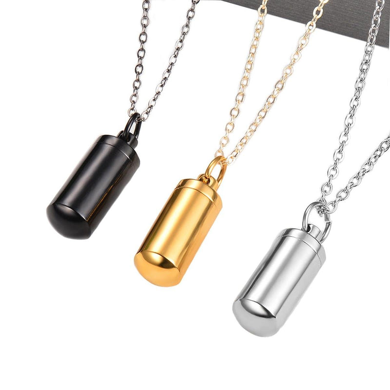 Stainless Steel Urn Necklace For Ashes With Funnel And Scoop
