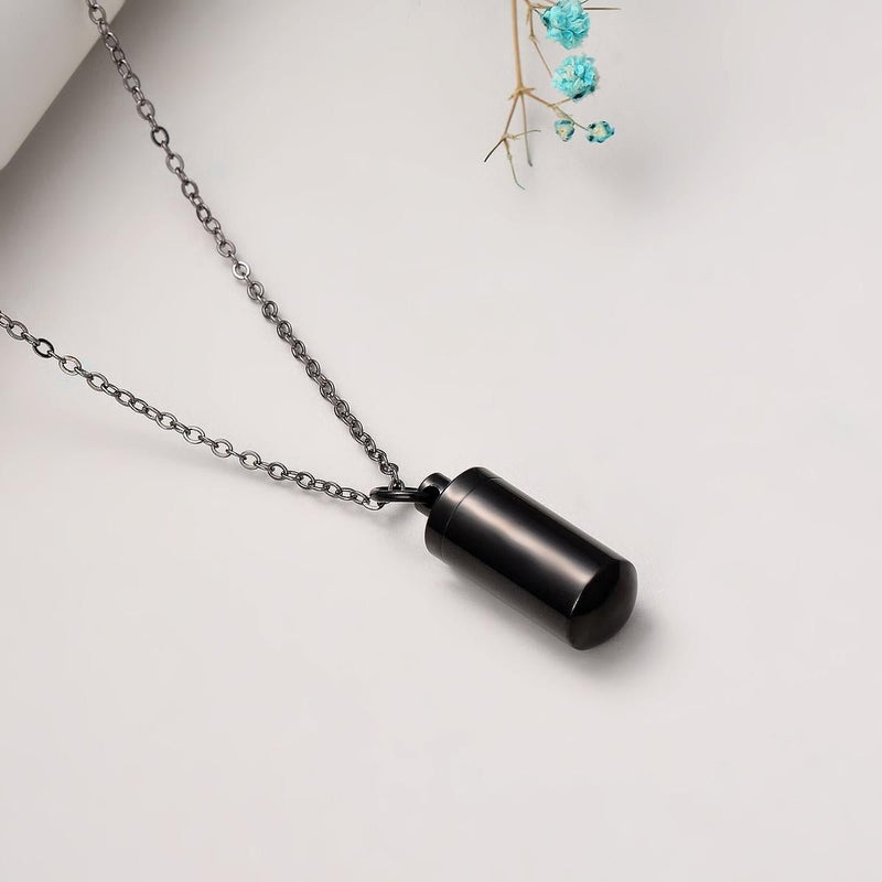 Stainless Steel Urn Necklace For Ashes With Funnel And Scoop
