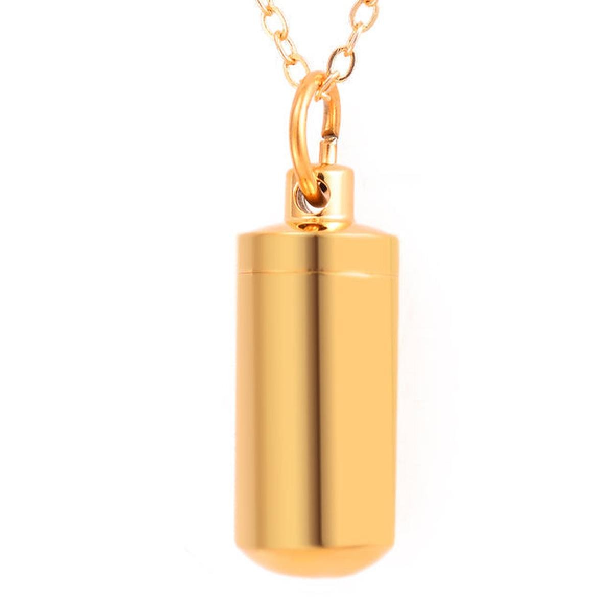 Stainless Steel Urn Necklace For Ashes With Funnel And Scoop