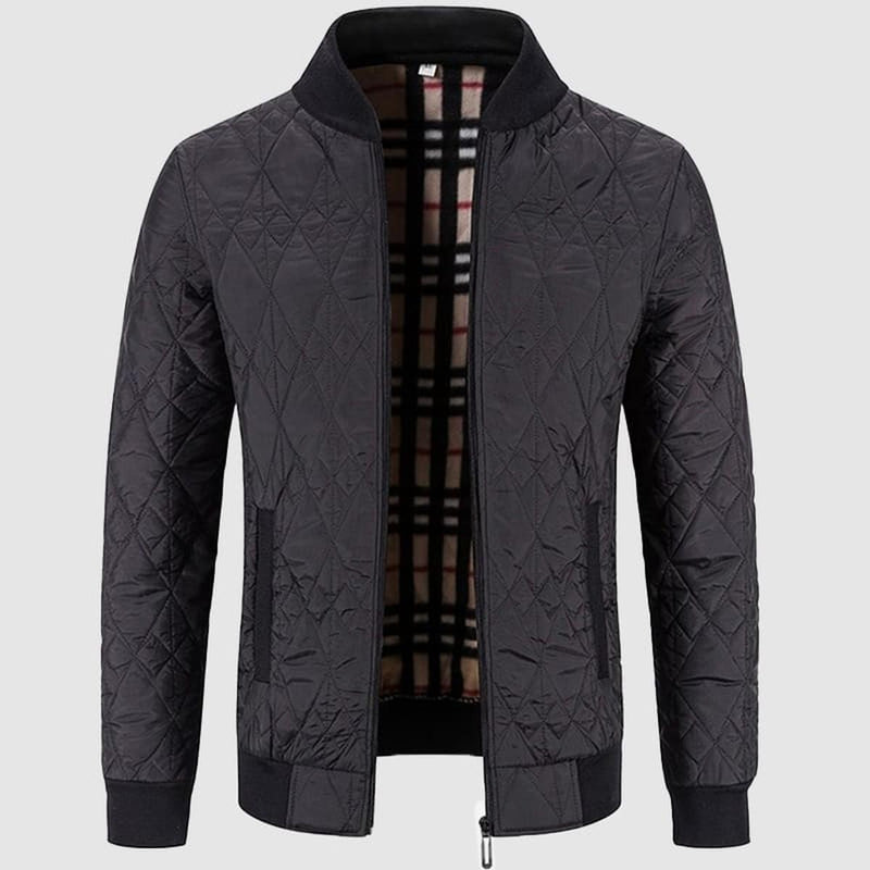 Stand Collar Velvet Lined Casual Jacket