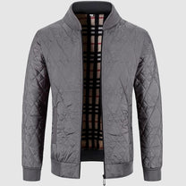 Stand Collar Velvet Lined Casual Jacket