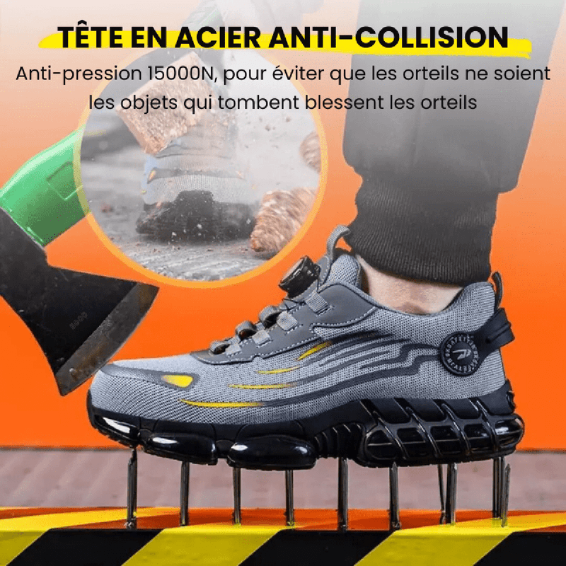 Steel Toe Safety Shoes With Slip-Resistant Sole