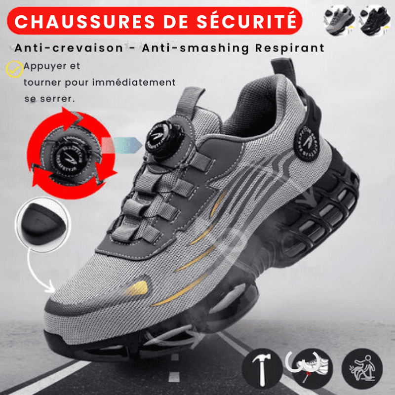 Steel Toe Safety Shoes With Slip-Resistant Sole