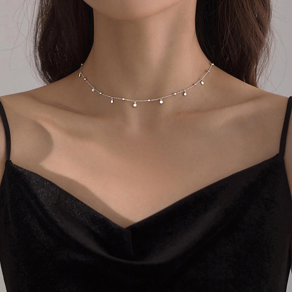 Sterling Silver Drop Necklace 16.34 Inch