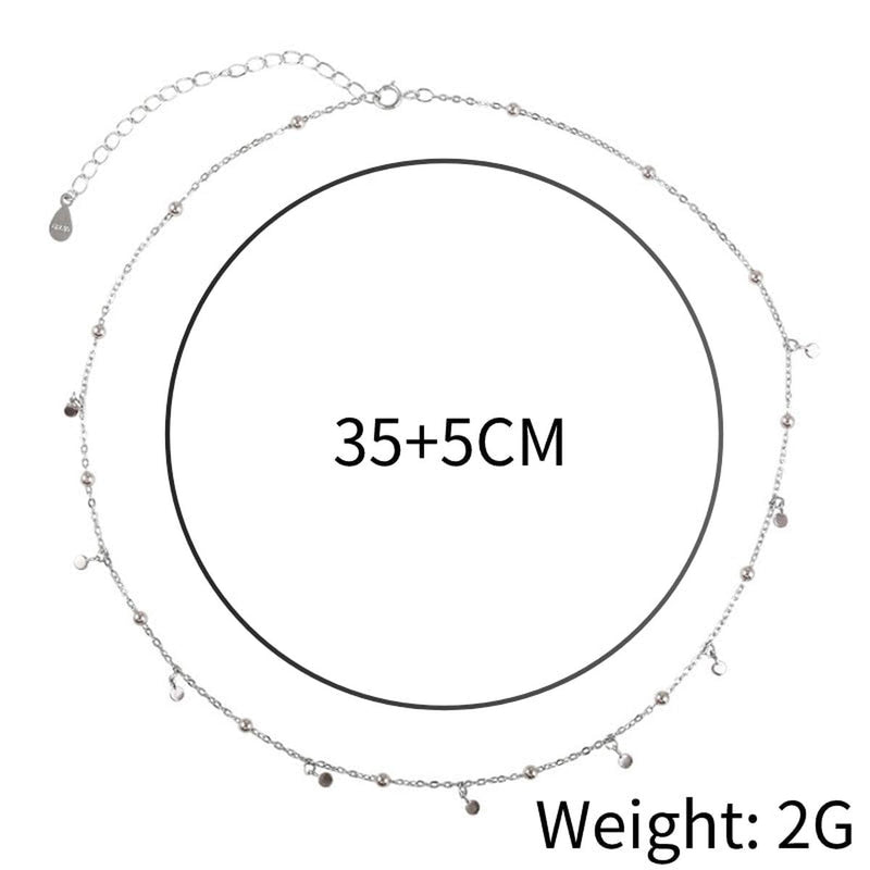 Sterling Silver Drop Necklace 16.34 Inch