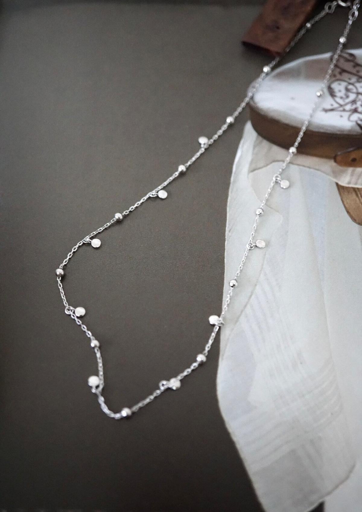 Sterling Silver Drop Necklace 16.34 Inch
