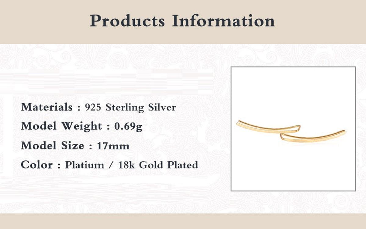 Sterling Silver Ear Cuff Earrings Unisex