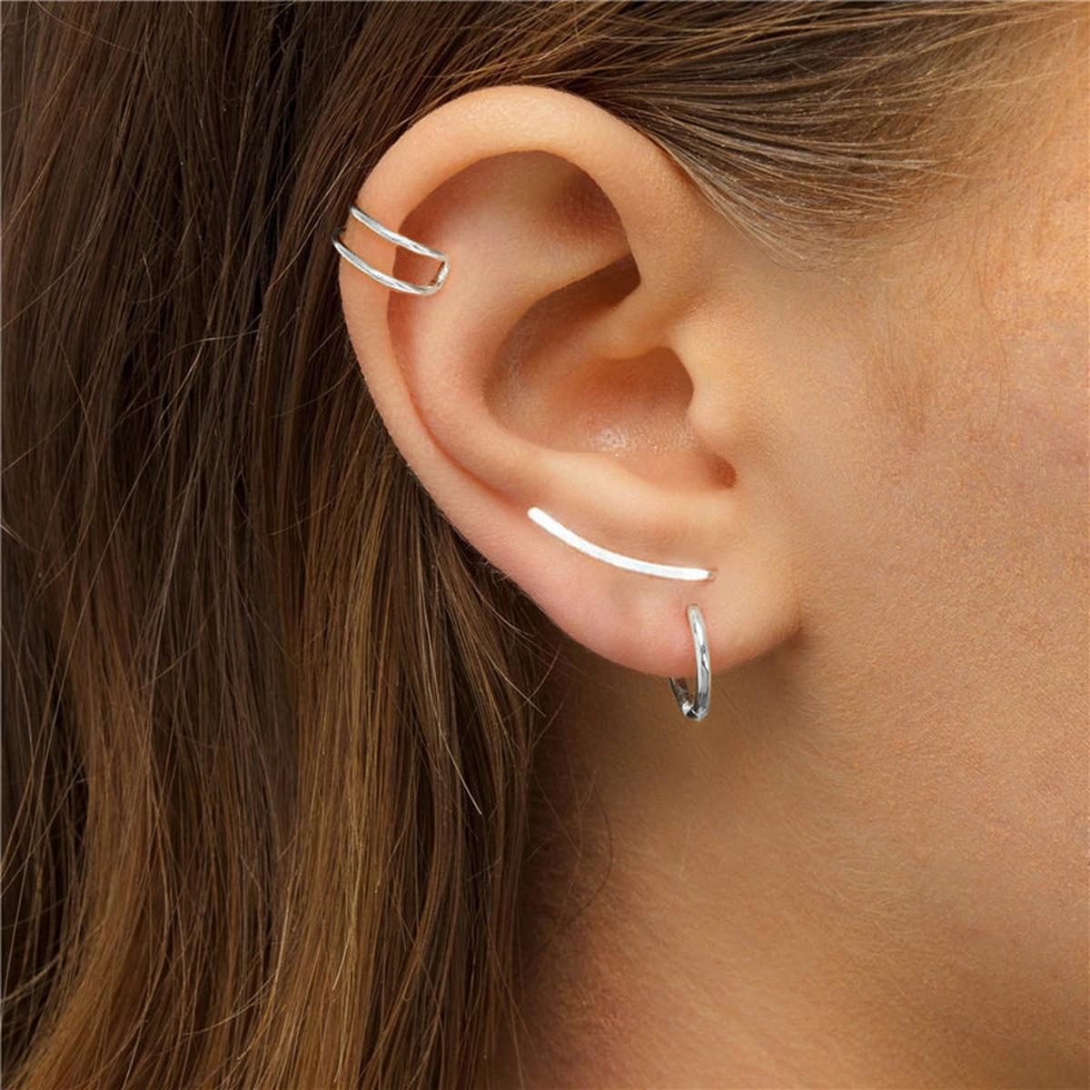 Sterling Silver Ear Cuff Earrings Unisex