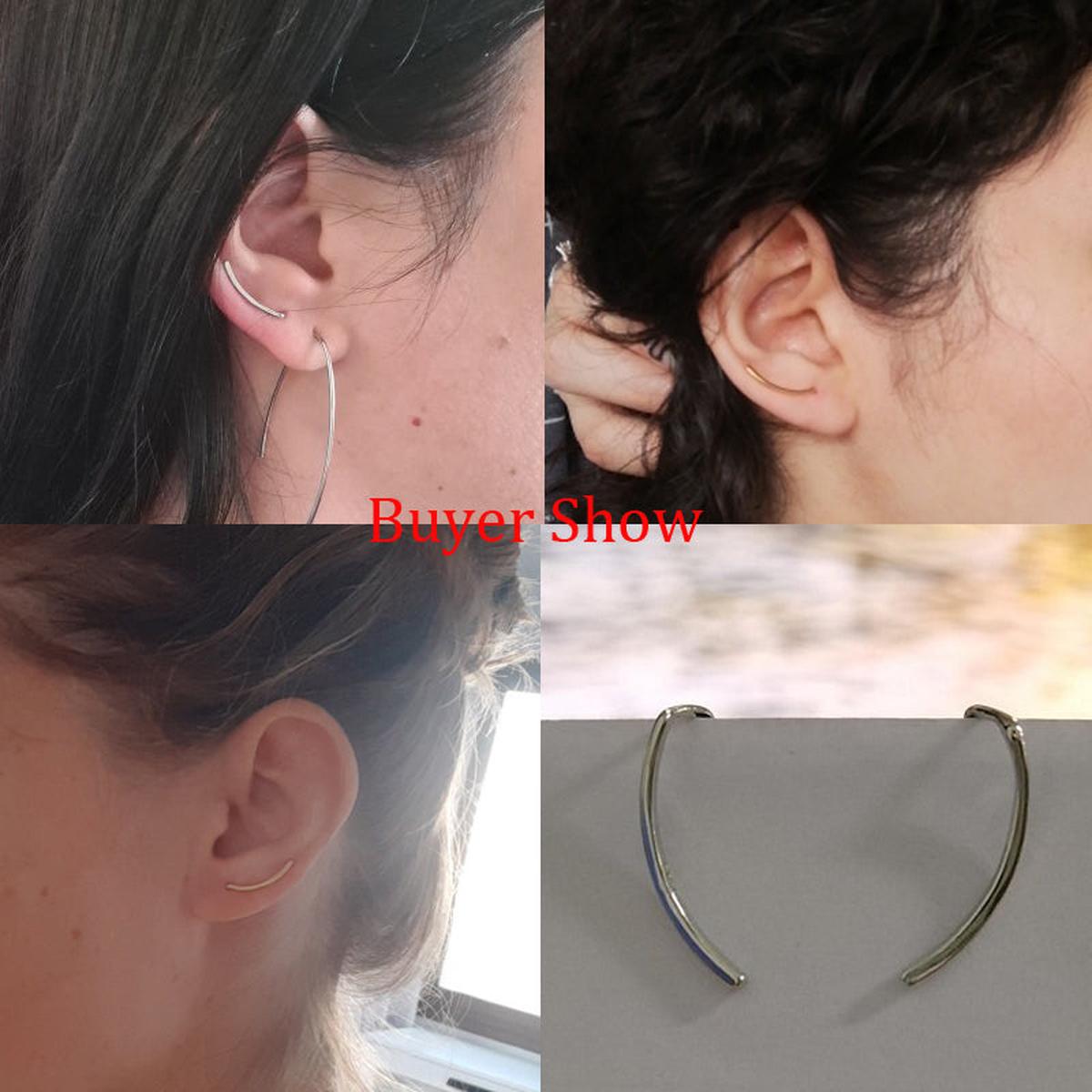 Sterling Silver Ear Cuff Earrings Unisex
