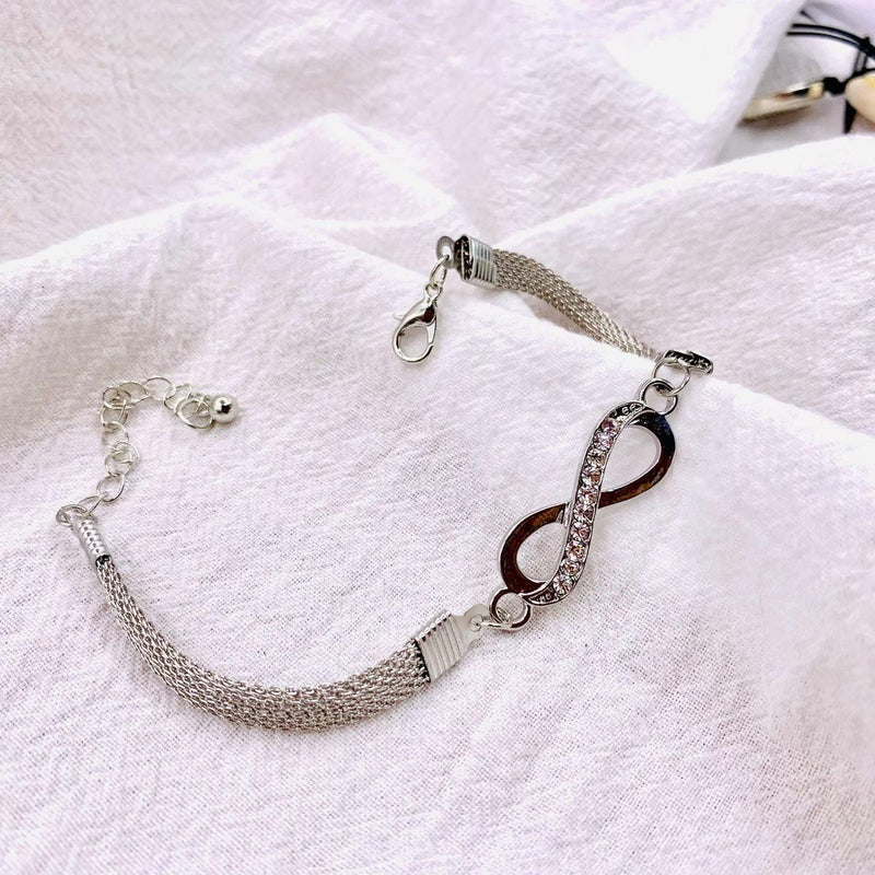 Sterling Silver Infinity Bracelet Adjustable