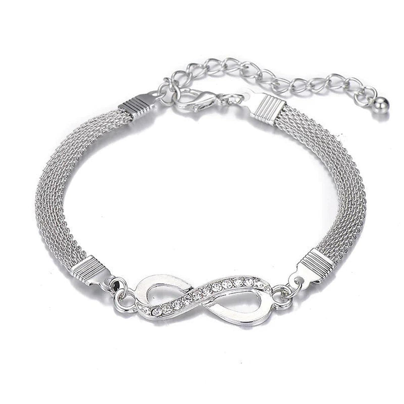Sterling Silver Infinity Bracelet Adjustable