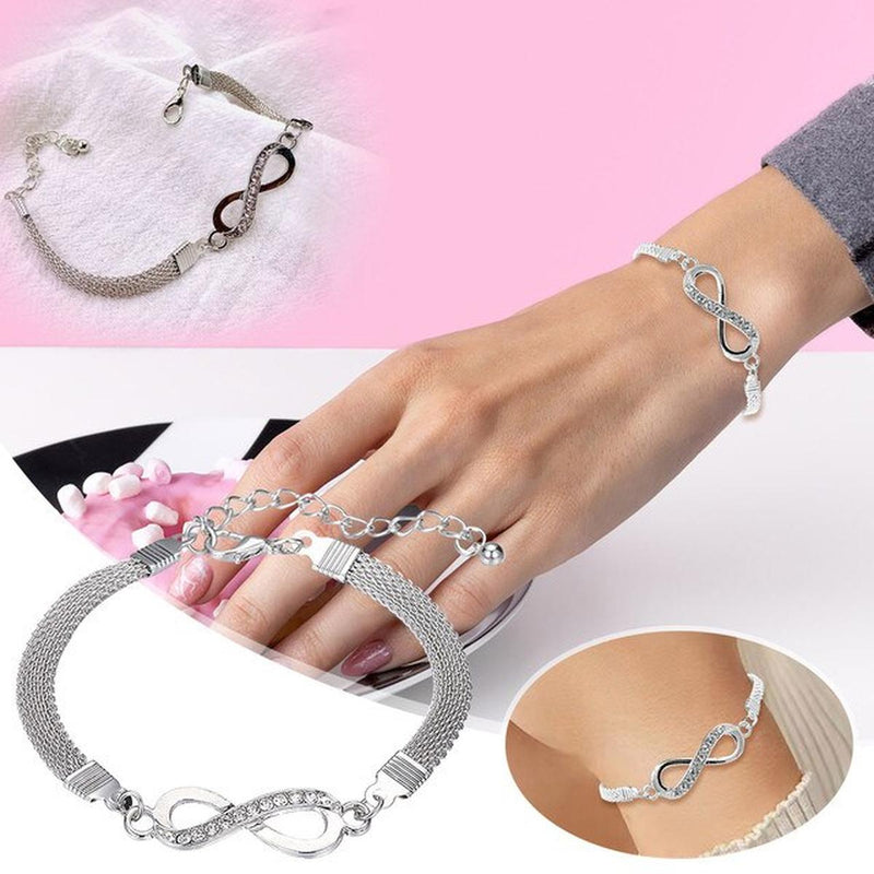 Sterling Silver Infinity Bracelet Adjustable