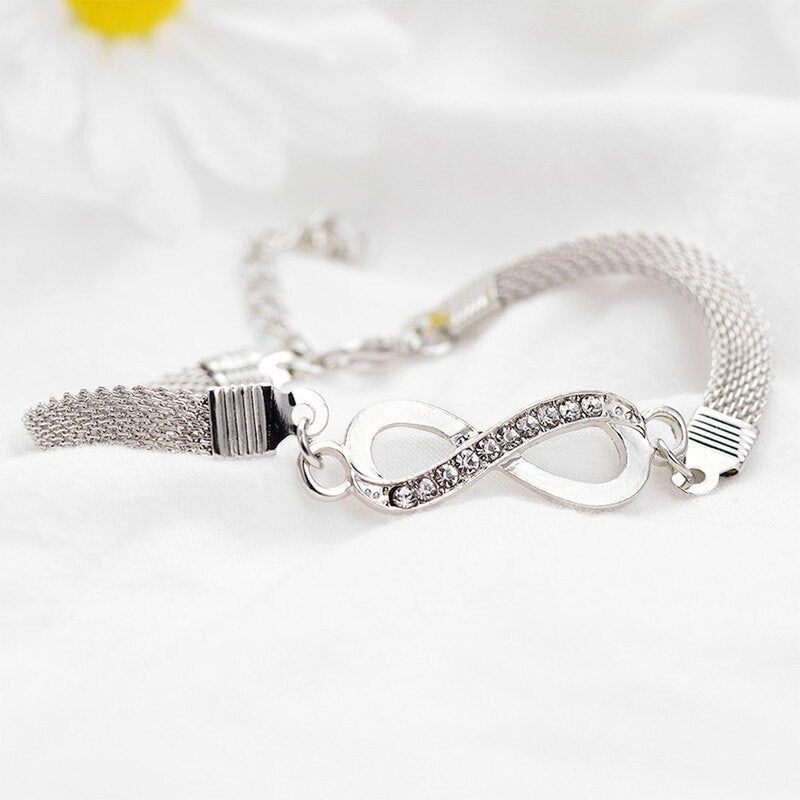 Sterling Silver Infinity Bracelet Adjustable
