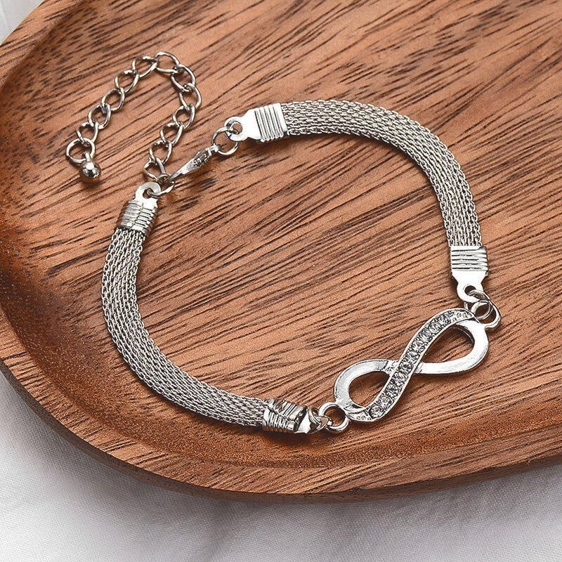 Sterling Silver Infinity Bracelet Adjustable