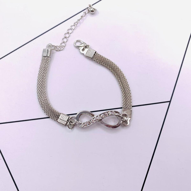 Sterling Silver Infinity Bracelet Adjustable