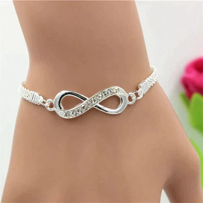 Sterling Silver Infinity Bracelet Adjustable