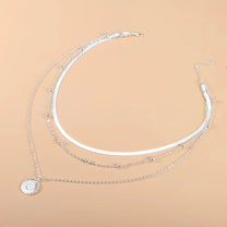 Sterling Silver Triple Chain Necklace