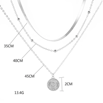 Sterling Silver Triple Chain Necklace