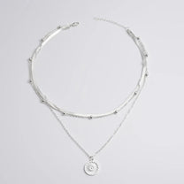 Sterling Silver Triple Chain Necklace