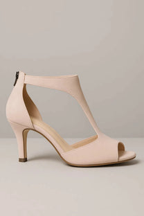 Strapless Faux Suede High Heels