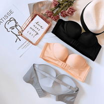 Strapless Push-Up Bra With Silicone Grip For Maximum Lift