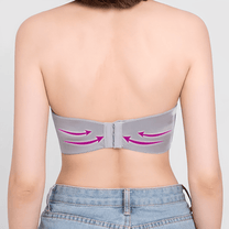Strapless Push-Up Bra With Silicone Grip For Maximum Lift